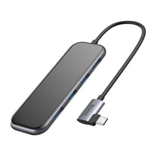BASEUS HUB adapter USB-C - 4x USB 3.0 / USB-C PD, siva