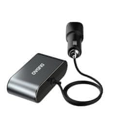 DUDAO R1Pro avto polnilec 2x USB / 3x Splitter, črna