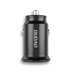 DUDAO R3PRO avto polnilec USB QC3.0 / USB-C PD + kabel USB-C / Lightning 18W, črna