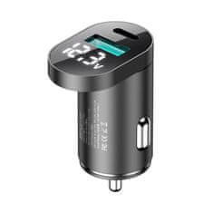 Joyroom C-A17 avto polnilec USB / USB-C PD QC 42.5W, črna