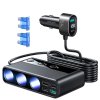 Joyroom Laptop avto polnilec 154W - 5x USB / 1x USB-C / 3x Splitter, črna