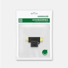 Ugreen adapter Micro HDMI + Mini HDMI / HDMI, črna