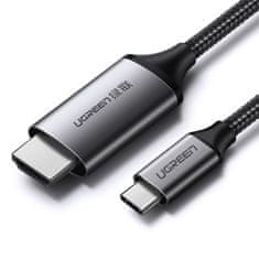 Ugreen MM142 kabel HDMI / USB-C 4K 1.5m, črna/siva
