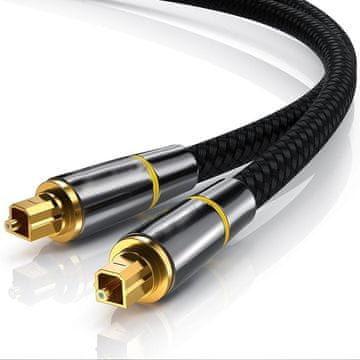 MG Fiber Toslink avdio optični kabel SPDIF 3m, črna
