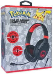 OTL Tehnologies PRO G1 Pokémon Poké ball gaming slušalke, črne/rdeče