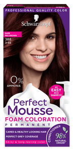  Schwarzkopf Perfect Mousse barva za lase, 388 temno rdeče rjava