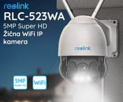 Reolink RLC-523WA kamera, Wi-Fi, PTZ, 5MP, Super HD, nočno snemanje, vrtljiva, bela