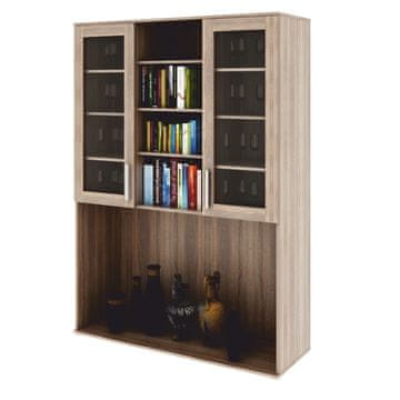 KONDELA Vitrina (nadgradnja) Dunaj tip 6 - hrast sonoma