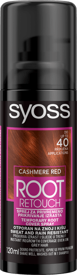 Syoss Root Retoucher sprej za narastek, kašmir rdeča, 120 ml