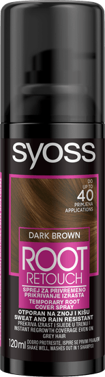Syoss Root Retoucher sprej za narastek, temno rjava, 120 ml