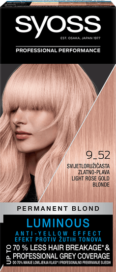 Syoss Baseline Color barva za lase, 9-52 Light Rose Gold Blonde
