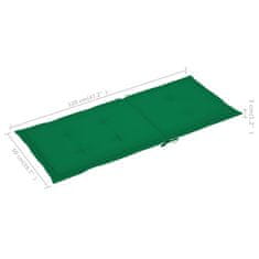 Vidaxl Blazine za vrtne stole 6 kosov zelene 120x50x3 cm blago