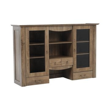 KONDELA Vitrina (nadgradnja) Vilar DA18 - lefkada hrast