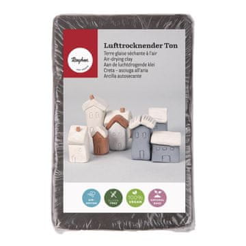 Rayher.	 Glina, 1 kg, siva, brez utrjevanja