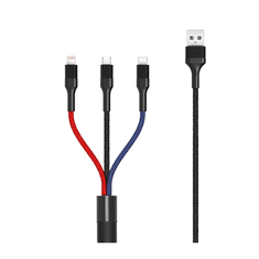 XO Kabel NB54 3v1 Lightning + USB-C + microUSB 