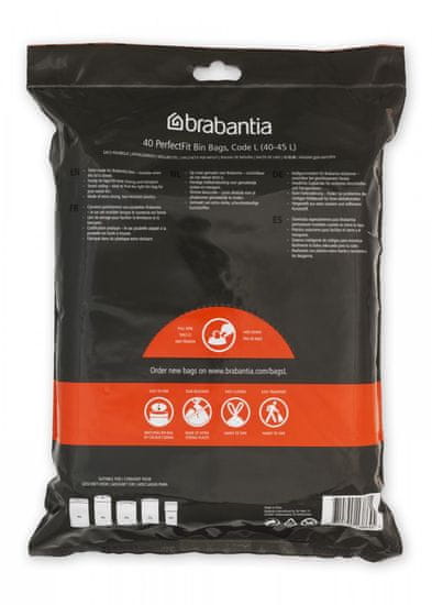 Brabantia PerfectFit vrečke, 40-45 l (L), 40/1, bele