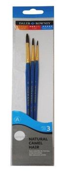 Daler Rowney xxxČopiči Simply kamelja dlaka set 3