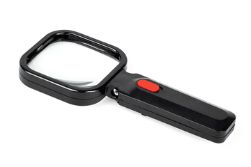 Rebel Lupa povečevalna , povečava 3x, 80 x 80mm, osvetlitev, črne barve