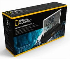 National Geographic Transparent vremenska postaja, 14 cm, črna
