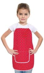 Otroški predpasnik - 47 x 60 cm, za otroke, stare od 5 do 8 let - rdeča pika