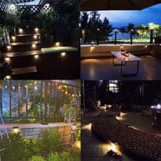 Netscroll 4-delni komplet vodoodpornih LED solarnih vrtnih luči, za stopnice, teraso, ograjo, osvetlitev vrtne potke, hitro polnjenje, prihranek pri stroških elektrike, avtomatski priklop, PatioLights