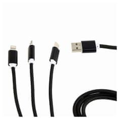 CABLEXPERT Kabel USB combo 3-v-1 črn