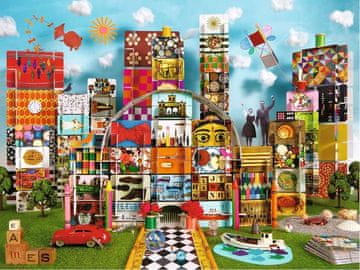 Ravensburger Puzzle Eames: Hiša iz kart Fantazija 1500 kosov
