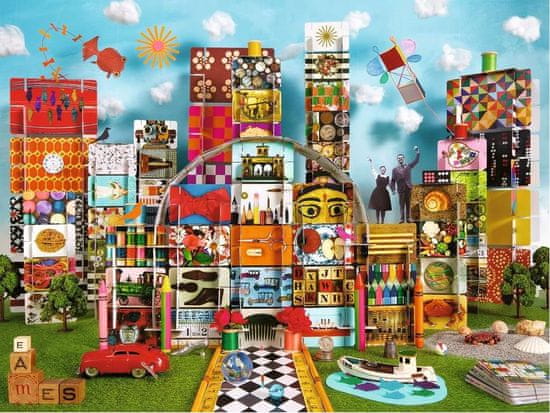 Ravensburger Puzzle Eames: Hiša iz kart Fantazija 1500 kosov