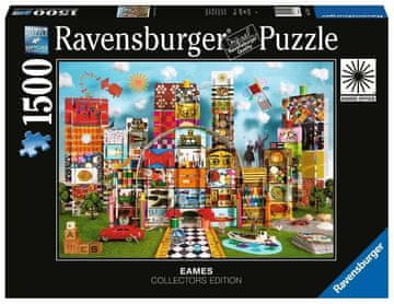 Ravensburger Puzzle Eames: Hiša iz kart Fantazija 1500 kosov