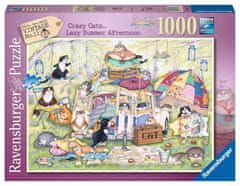Ravensburger Puzzle Crazy Cats: Leno poletno popoldne 1000 kosov
