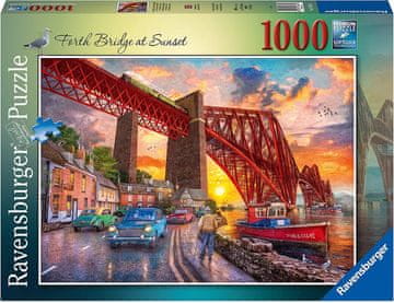 Ravensburger Sestavljanka Forth Bridge ob sončnem zahodu, Škotska 1000 kosov