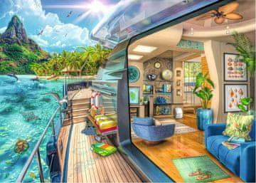 Ravensburger Puzzle Namestitev na tropskem otoku 1000 kosov