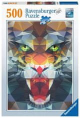 Ravensburger Puzzle Polygon tiger 500 kosov