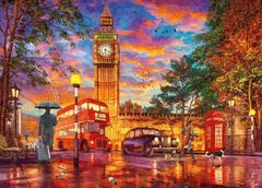 Ravensburger Puzzle Sončni zahod na Parlamentarnem trgu v Londonu 1000 kosov