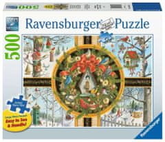 Ravensburger Puzzle božične ptice pevke XXL 500 kosov