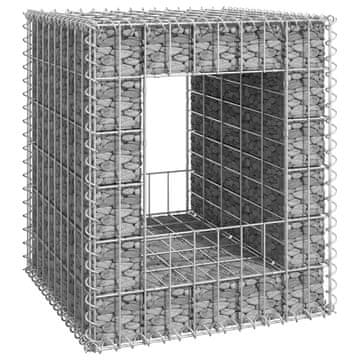 Vidaxl vidaXL Gabionski stebriček, 50x50x60 cm, železo