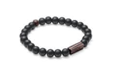BeWooden Zapestnica s perlami Nox Wenge Bracelet XS = 15-16 cm