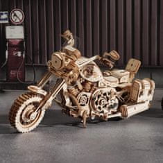 Robotime 3D lesena mehanska sestavljanka Motorno kolo (križarka)