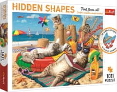 Trefl Puzzle Hidden Shapes: Mačje počitnice 1011 kosov