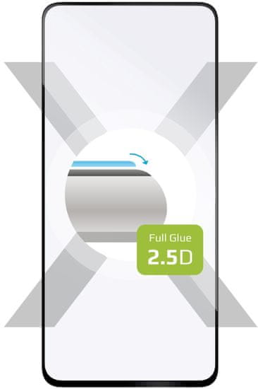 FIXED Full-Cover zaščitno steklo za Samsung Galaxy S21 FE 5G, kaljeno, čez celoten zaslon, črno (FIXGFA-722-BK)