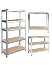Kynast Kovinski regal 180x90x40 cm 5 polic Silver