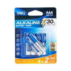 Deli Alkalne baterije AAA LR03 4+2 kos