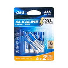 Deli Alkalne baterije AAA LR03 4+2 kos