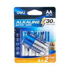 Deli Alkalne baterije AA LR6 4+2 kos