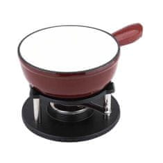 CS Kochsysteme CS SOLINGEN Fondue set iz litega železa ALPEN rdeč CS-078263