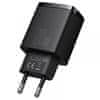 BASEUS adapter CCXJ-B01 polnilec (USB A/C), črn, 220V, 20W