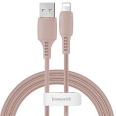 BASEUS barvni kabel usb / lightning kabel 2,4a 1,2 m roza (caldc-04)