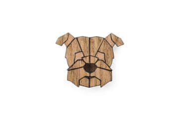 BeWooden lesena broška v obliki psa Heřman Brooch univerzalna