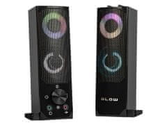 Blow MS-28 računalniški zvočniki soundbar, 2v1, 2.0 Stereo, USB, Bluetooth, RGB LED osvetlitev, črni (ZV-BL-PC-MS28-66379)