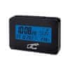 LTC Mini LCD radijsko vodena DCF ura s termometrom črna